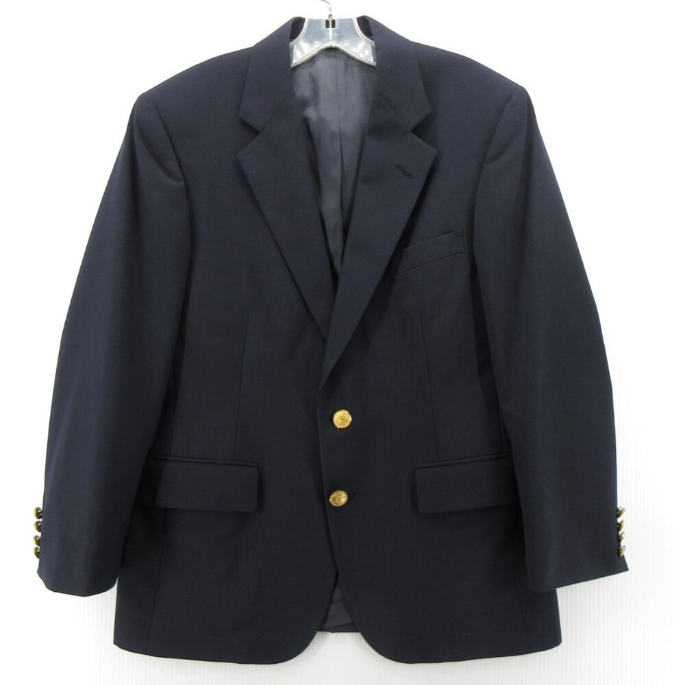 Polo by Ralph Lauren Navy Blue Men's Blazer with Gold Buttons